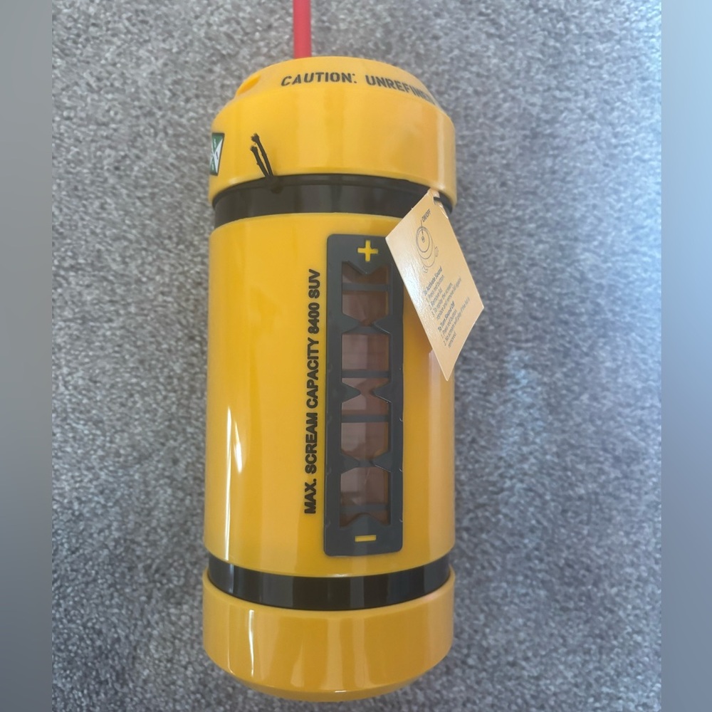 Disney Yellow and Black Tumbler with Red Straw